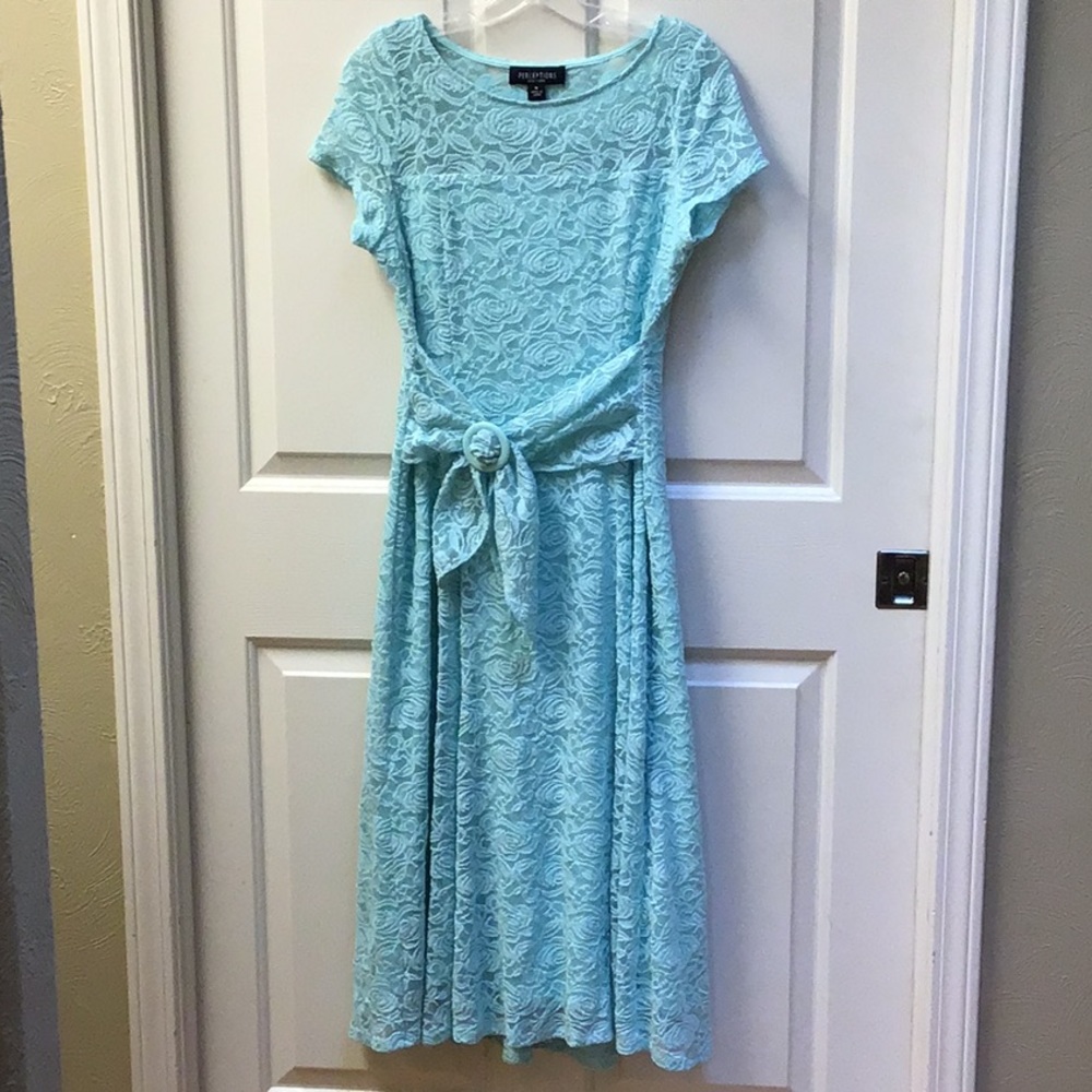 Perceptions sea foam lace dress